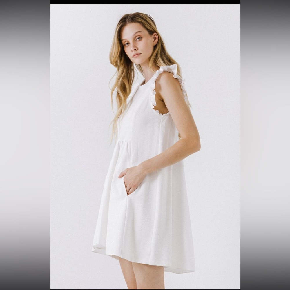 NWT! English Factory Knit Poplin Mixed Dress. Size. M